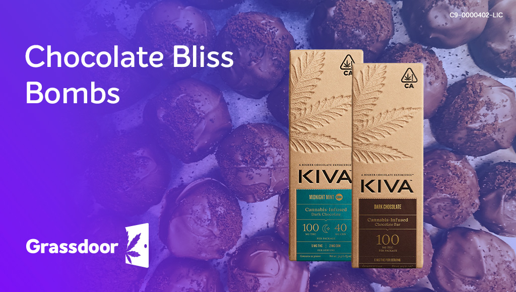 Chocolate balls recipe with Kiva cannabis chocolate
